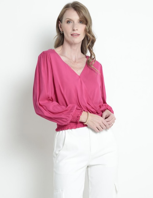 Blusa manga larga para mujer