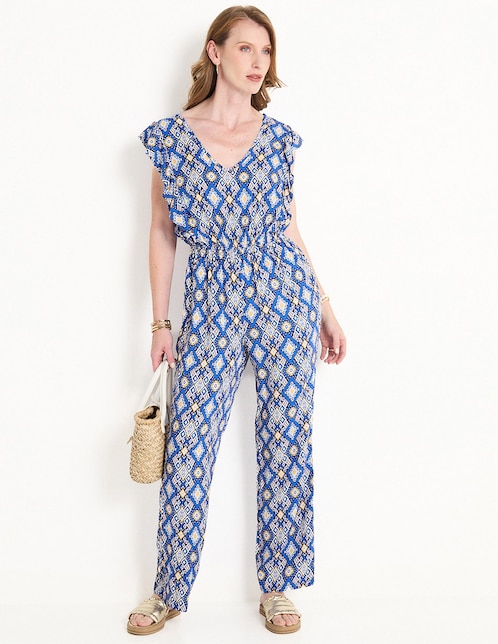 Jumpsuit casual estampado gráfico para mujer
