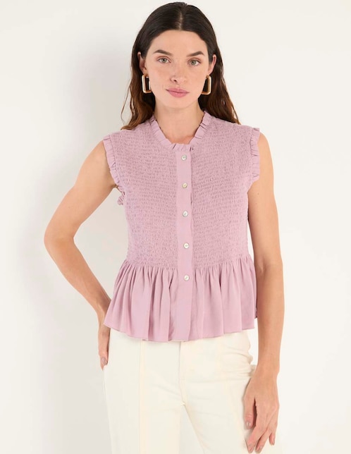 BLUSA WKCL25026-07 WEEK BY, CH, MAUVE