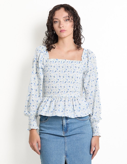 Blusa manga larga para mujer