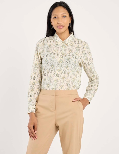 Blusa manga larga para mujer