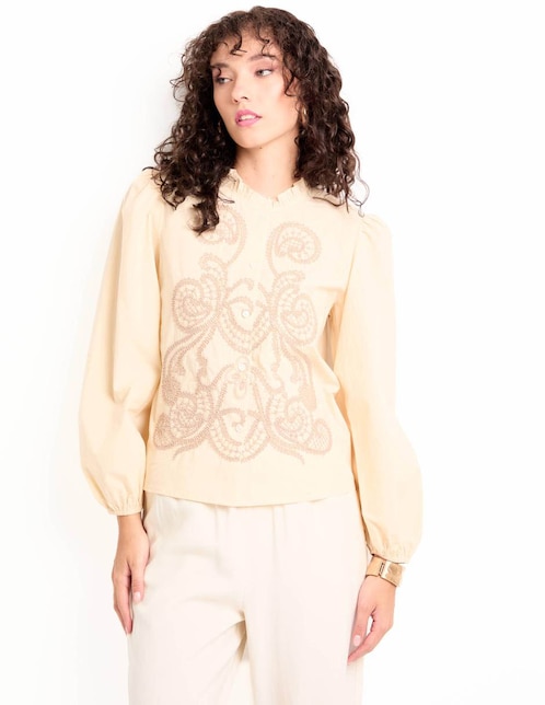 Blusa manga larga para mujer