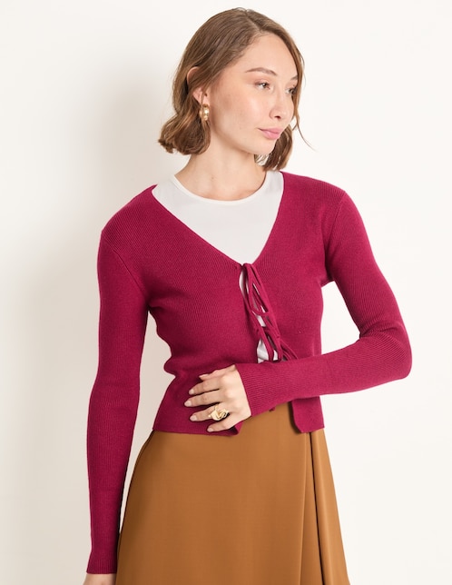 Suéter Week By Weekend cuello con amarre para mujer
