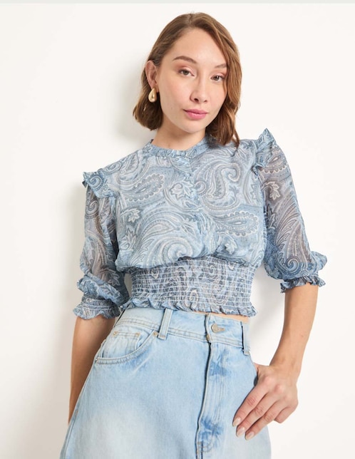 Blusa manga 3/4 para mujer