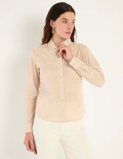Blusa manga larga para mujer