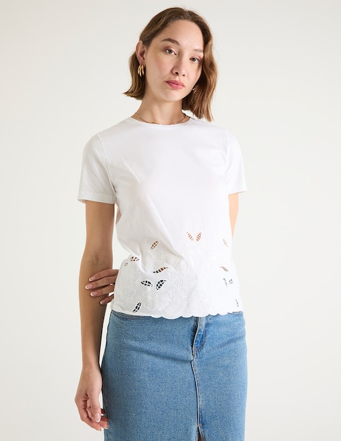 Playera manga corta Week By Weekend cuello redondo para mujer