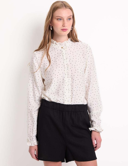 Blusa manga larga para mujer