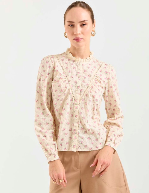 Blusa manga larga para mujer