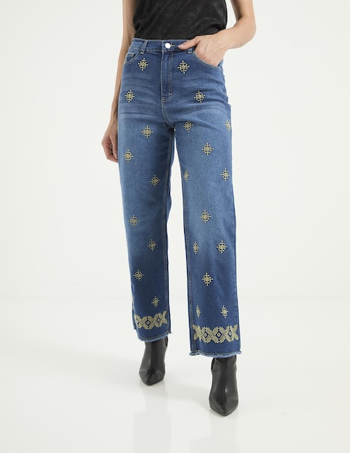 Jeans straight para mujer 1