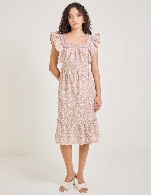 VESTIDO 3/4 WEEK BY WEEKEN, M, SALVADO