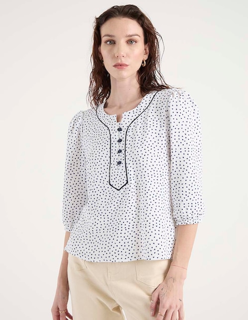 Blusa manga 3/4 para mujer