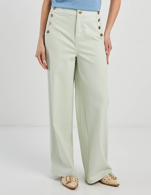 Pantalón relaxed wide leg para mujer 1