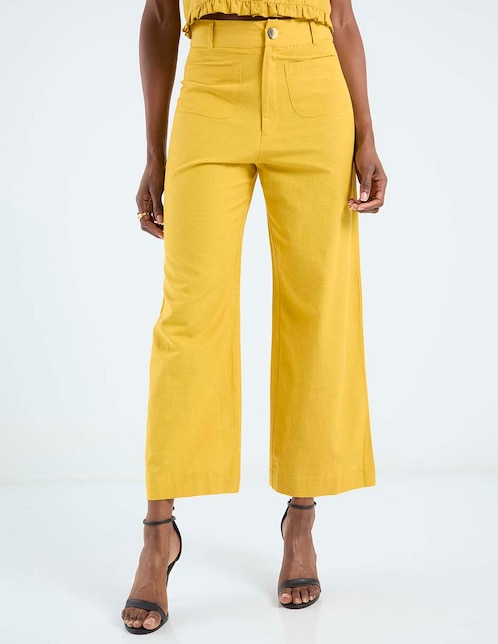 PANTALON WEEK BY WEEKEND, ECH, MOSTAZA