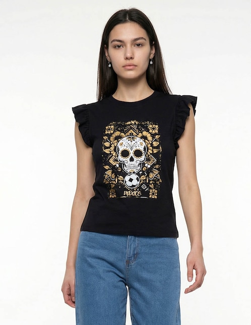 PLAYERA WKCL26429-03 WEEK B, CH, NEGRO