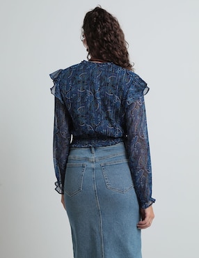 Blusa Week By Weekend manga larga para mujer