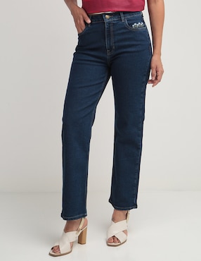 Jeans Straight Weekend Corte Cintura Para Mujer