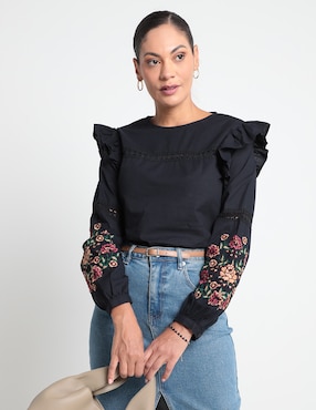 Blusa Weekend Manga Larga Para Mujer