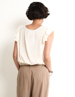 Blusa manga corta para mujer