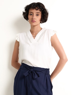 Blusa manga corta para mujer