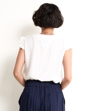 Blusa manga corta para mujer