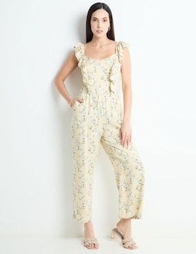 Jumpsuit Weekend De Algodón Estampado Floral Para Mujer