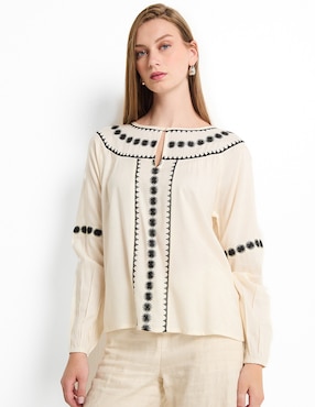 Blusa manga larga para mujer