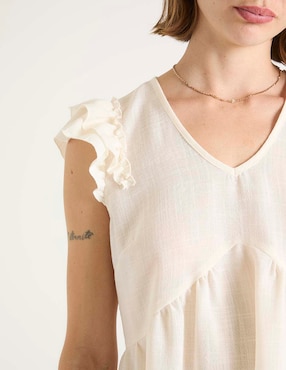 Blusa manga corta para mujer