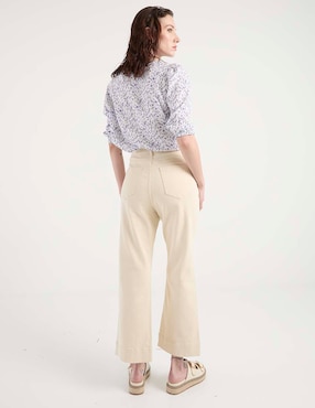 Pantalón chino amplio para mujer
