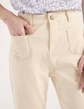 Pantalón chino amplio para mujer