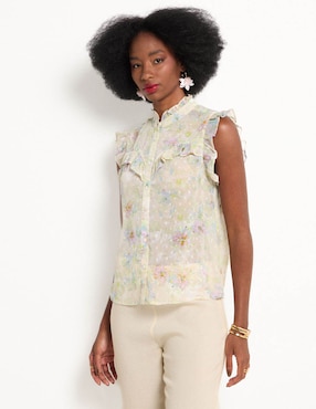 Blusa manga corta para mujer