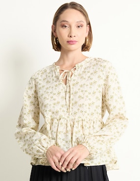 Blusa manga larga para mujer