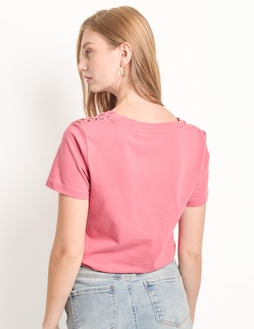Blusa manga corta para mujer