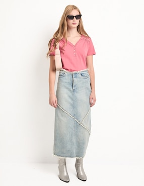 Blusa manga corta para mujer
