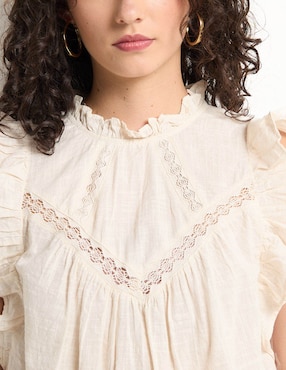 Blusa manga corta para mujer