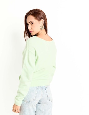 Suéter Week by Weekend cuello V para mujer