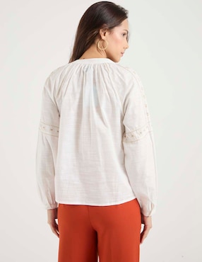 Blusa manga larga para mujer