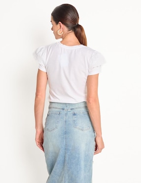 Playera manga larga Week By Weekend cuello V para mujer