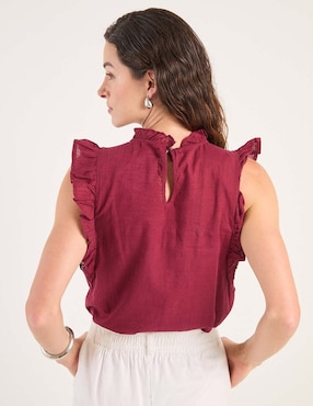 Blusa manga corta para mujer