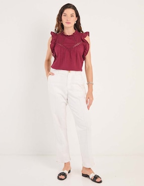 Blusa manga corta para mujer