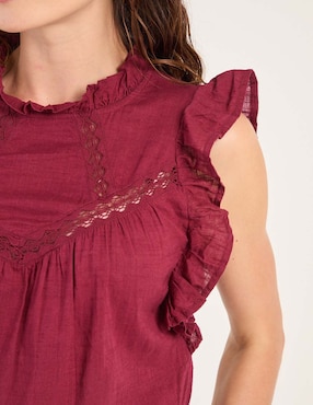 Blusa manga corta para mujer