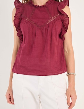 Blusa manga corta para mujer