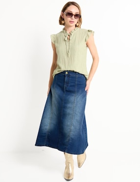 Falda midi Week by Weekend a la cintura