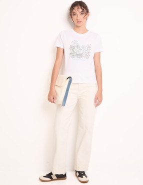 Playera manga corta Week by Weekend cuello redondo para mujer