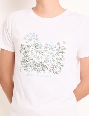 Playera manga corta Week by Weekend cuello redondo para mujer