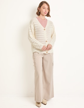 Suéter Week by Weekend cuello V para mujer
