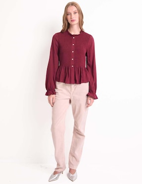 Blusa manga larga para mujer