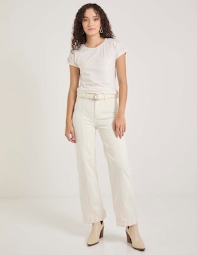 Playera manga corta Week by Weekend cuello redondo para mujer