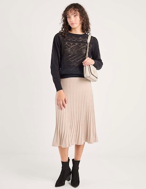 Suéter Week By Weekend cuello redondo para mujer