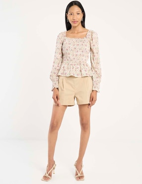 Blusa manga larga para mujer