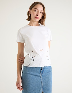 Playera manga corta Week By Weekend cuello redondo para mujer